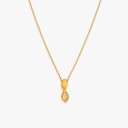 Curved Silhouette Gold Necklace