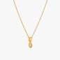 Curved Silhouette Gold Necklace