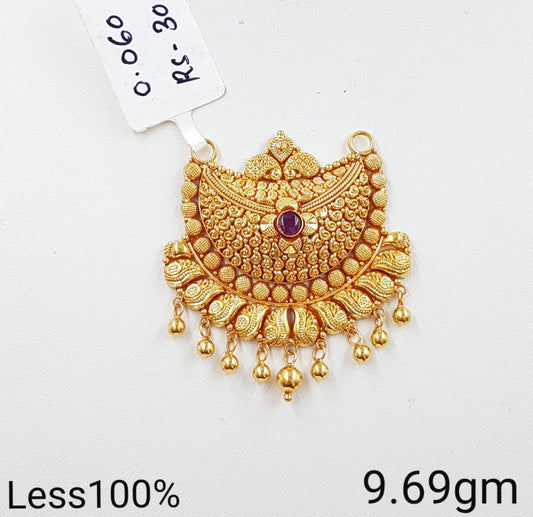Ethnic Gold Pendant for Necklace Crafting – Lightweight